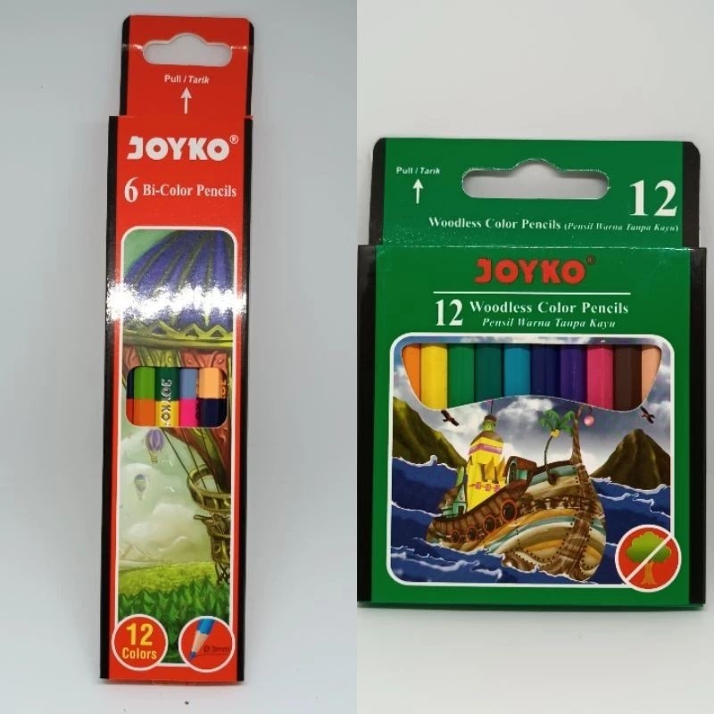 

PENSIL WARNA KAYU 12 WARNA MEREK JOYKO CP BI 100 CP 107 1 PCS