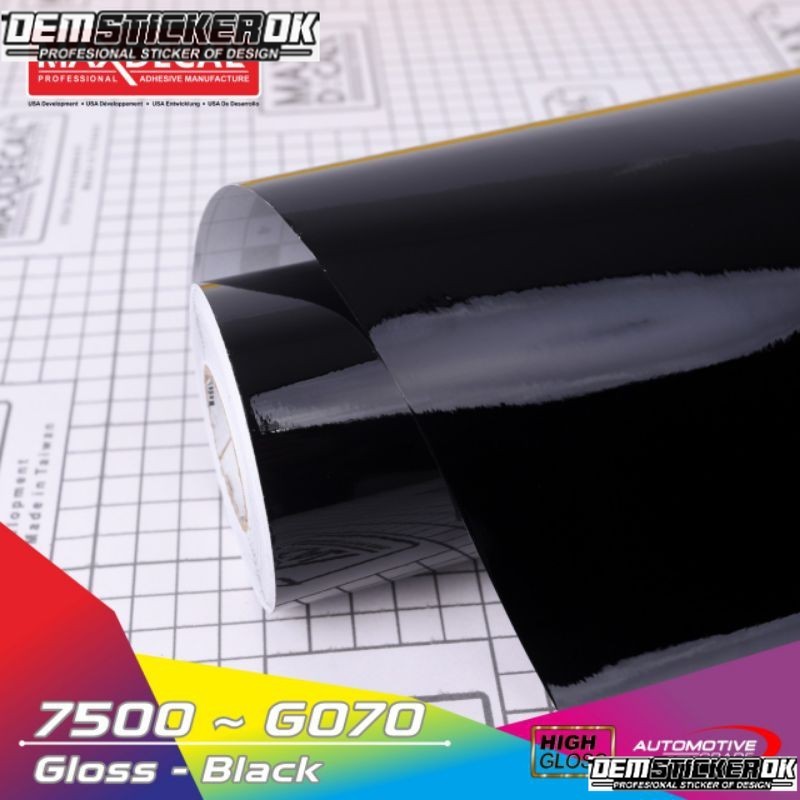 Maxdecal 7500-G070 Vinyl Black Glossy