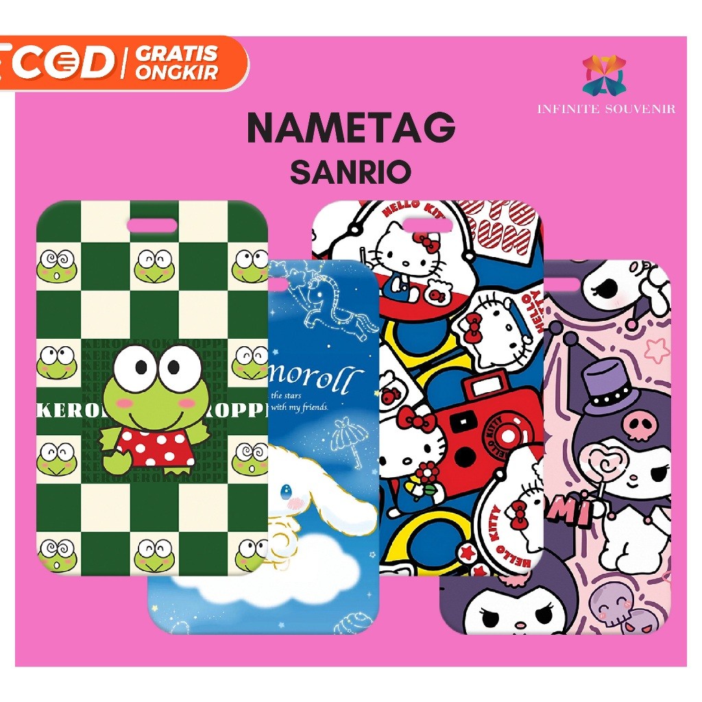 

(N009) Nametag Sanrio Tanpa Tali / Card Holder Hello Kitty / ID Card Optimus My Melody / Tempat Kartu