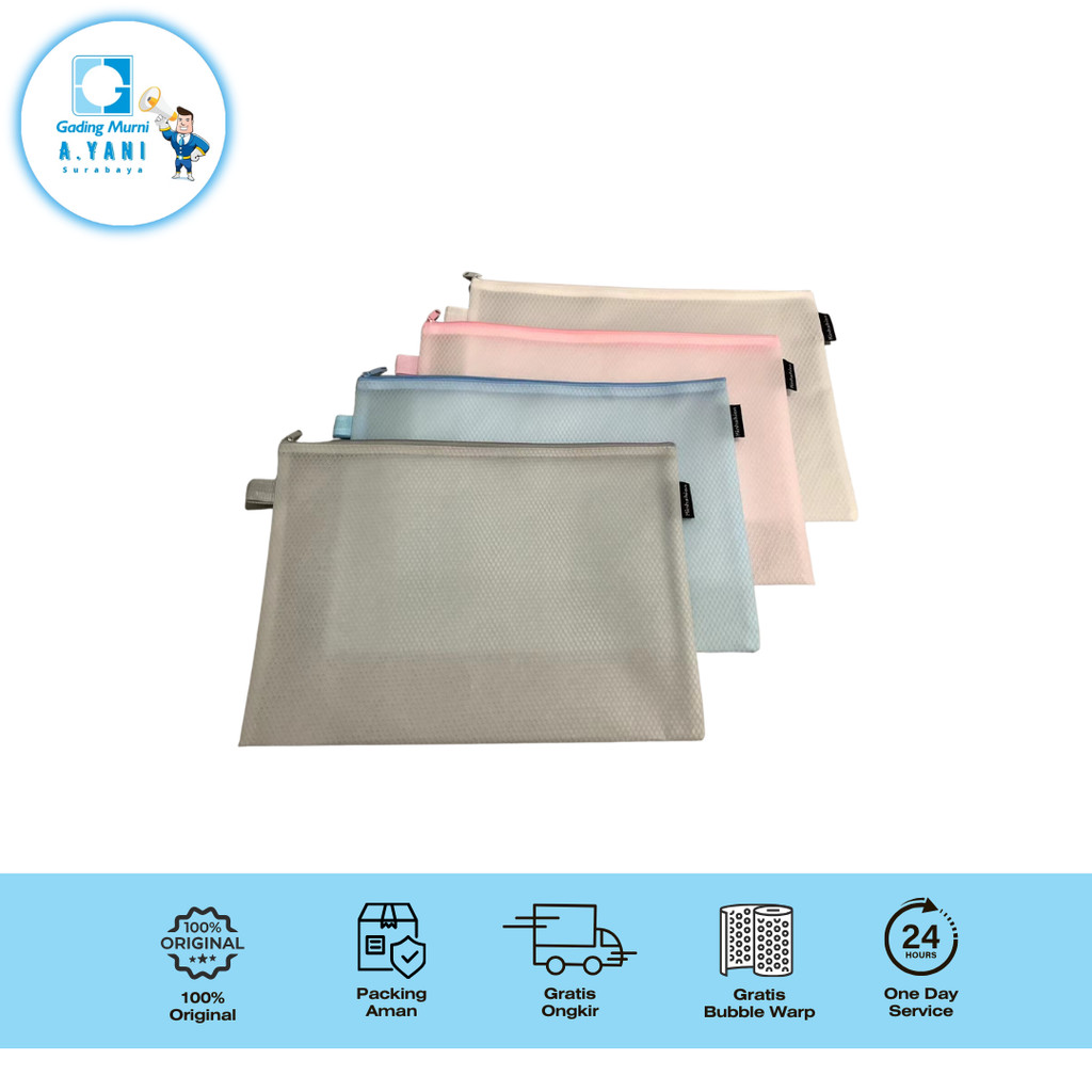 

KINHSHION DOCUMENT ZIPPER A4-191 A5-191 WARNA CAMPUR