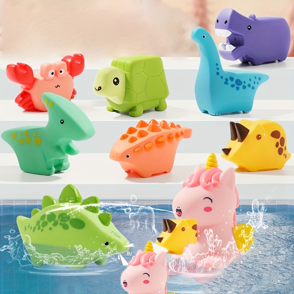 

Toddlers Squirt Toy Dinosaur Kids Bath Toys Baby Play Water Squirt Toys Squeeze Children Boys and Girls Swim Pool Water Toys