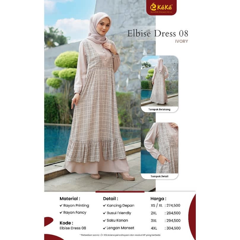 GAMIS KEKE ELBISE DRESS 08 IVORY
