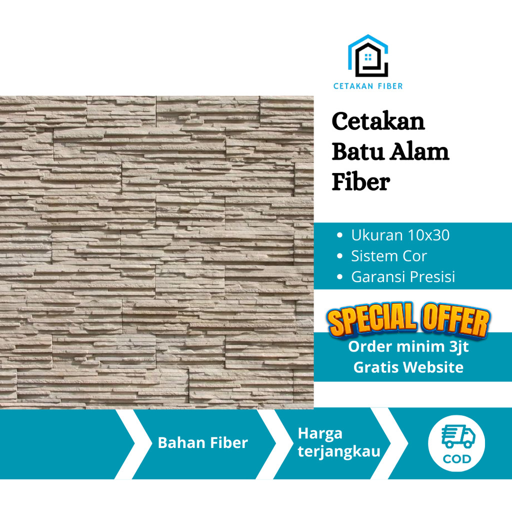 Cetakan batu alam 10 30 | cetakan batu alam dinding 3d fiber / batu alam tempel dinding