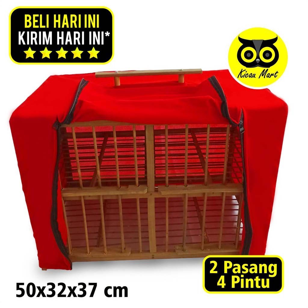 RK KICAU MART Kerodong Dongdang Krodong Sangkar Kandang Burung Merpati 2 Pasang Petak 4 Pintu Eco