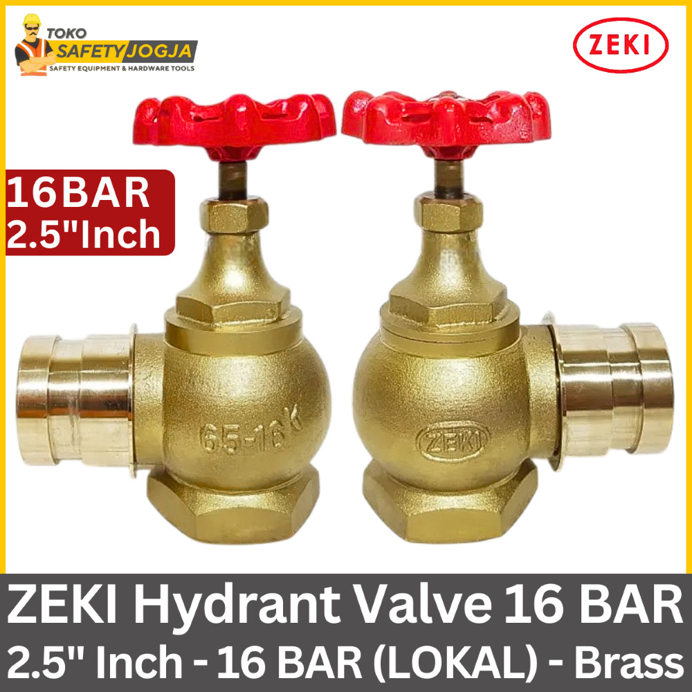 ZEKI Hydrant Valve Landing Valve 2.5" Inch 16 BAR 16K Kuningan / Brass Machino LOKAL Pemadam Kebakar