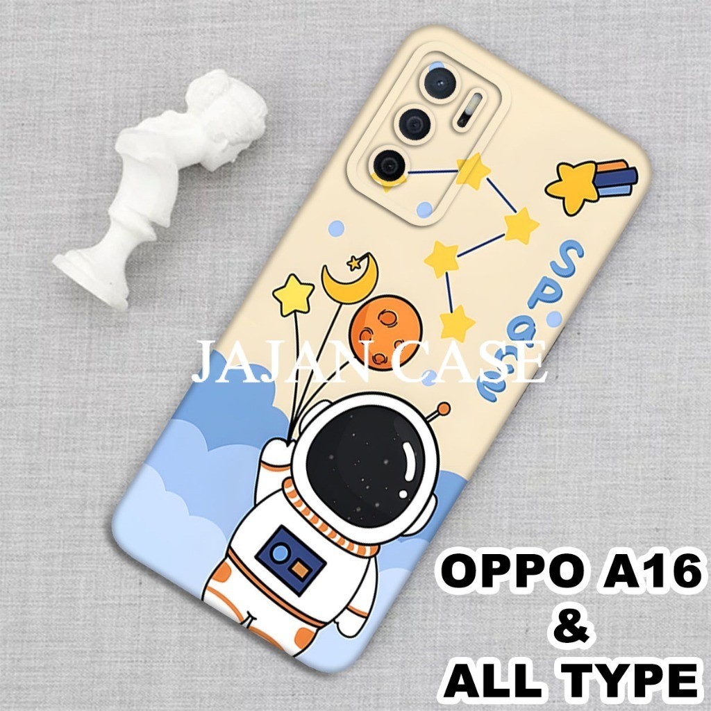 (GC15) Softcase karet Hp OPPO A16 | Case Astronot | Case OPPO A16 Silikon Tpu Pro Camera | Kesing OP