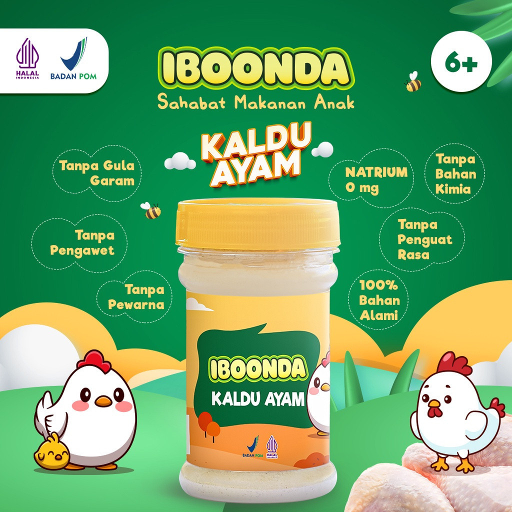 

IBOONDA Kaldu MPASI Kaldu Bayi Non MSG Non Gulgar ( 75 GRAM )