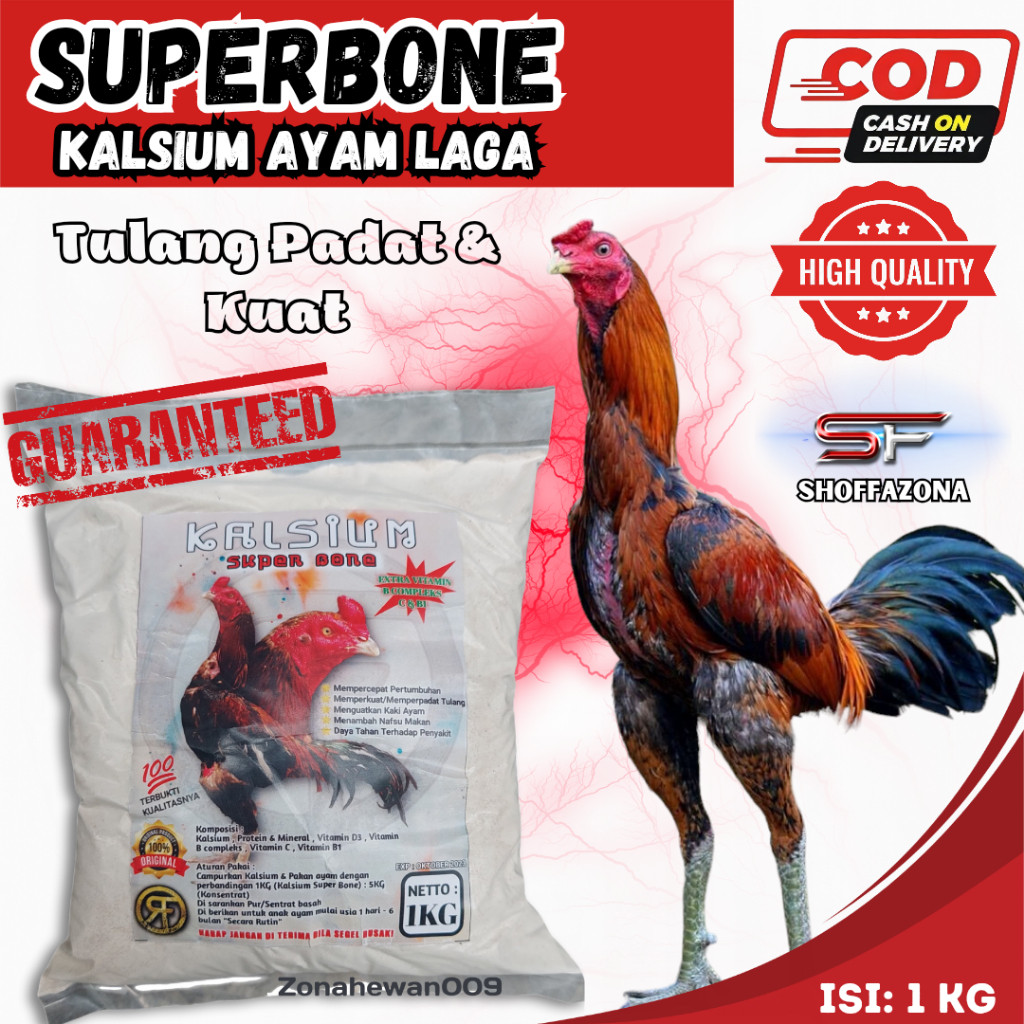 Superbone Kalsium Ayam Laga Aduan Bangkok Super Bone Penguat Mempertebal Tulang Ayam Aduan