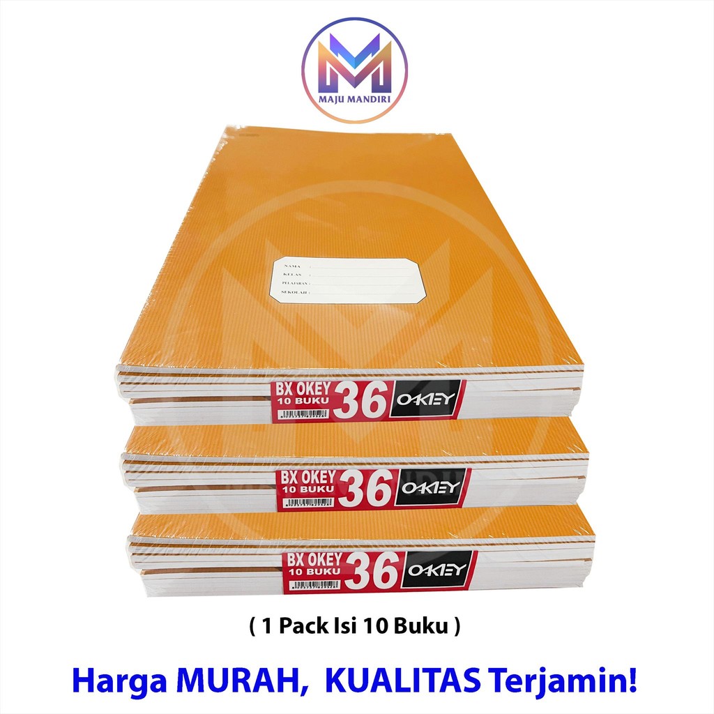 

Ay00! Buku Tulis OKEY 36 Lembar Kraf Ukuran Boxy B5 Isi 10 Buku