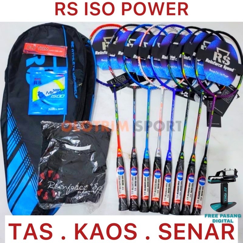 Raket Badminton RS Iso Power EVO 111 222 333 555 666 777 888 999 Metric 7 8 9 10 11 12 14 15 16 Rein