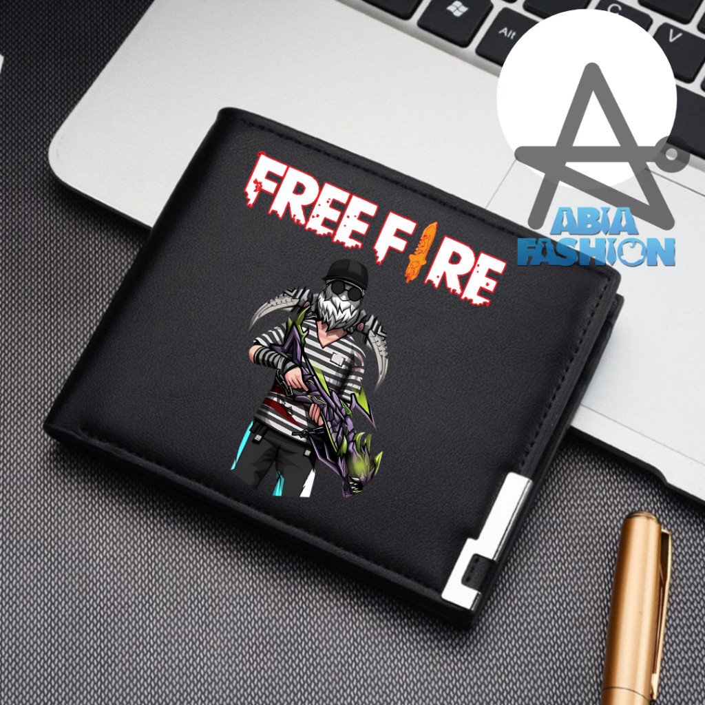 Dompet Wallet FREE FIRE dompet kulit sintetis CUSTOM Gambar/Foto