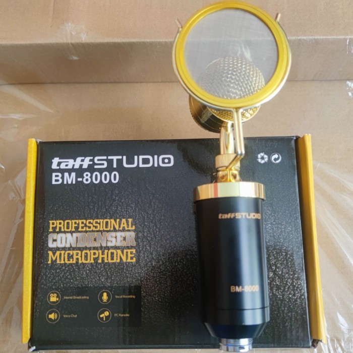 Mic Condenser Taffware Taffstudio BM-800 For Home Recording BM800 - Hitam
