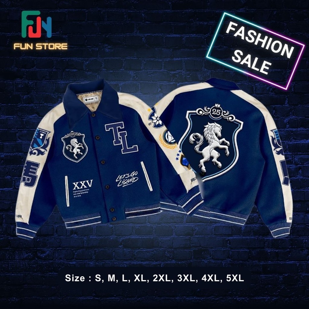jaket varsity liquid esport oversize s m l xl 2xl 3xl 4xl 5xl varsity rrq alter ego evos btr onic na