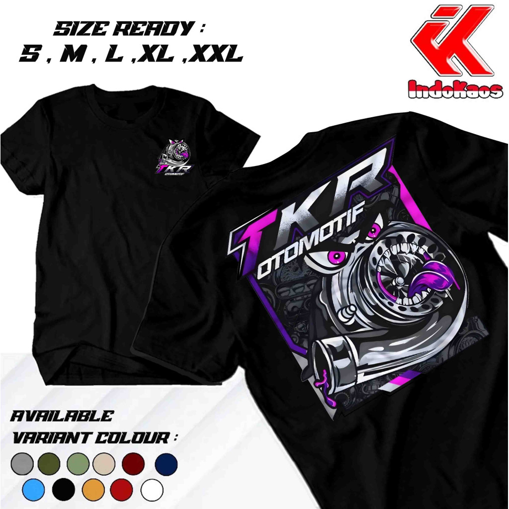 T-Shirt baju kaos skena cowok TKR Otomotif Oversize slim fit Casual Heavyweight