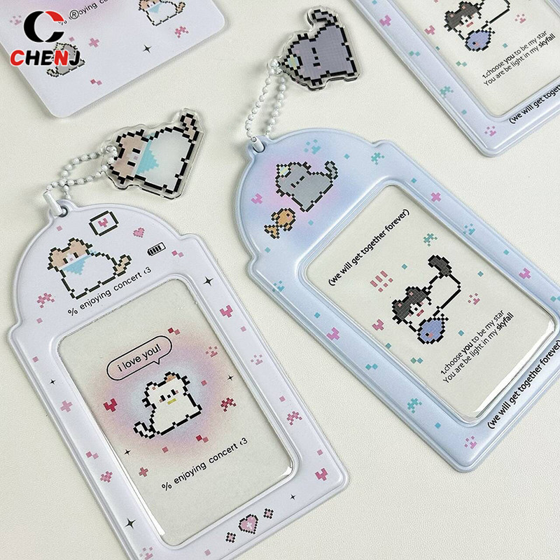 

Cute Cartoon Cat Photo Card Holder Fashion Creative Decoration Idol Photo Album Protective Sleeves Pendant Card Storage Case