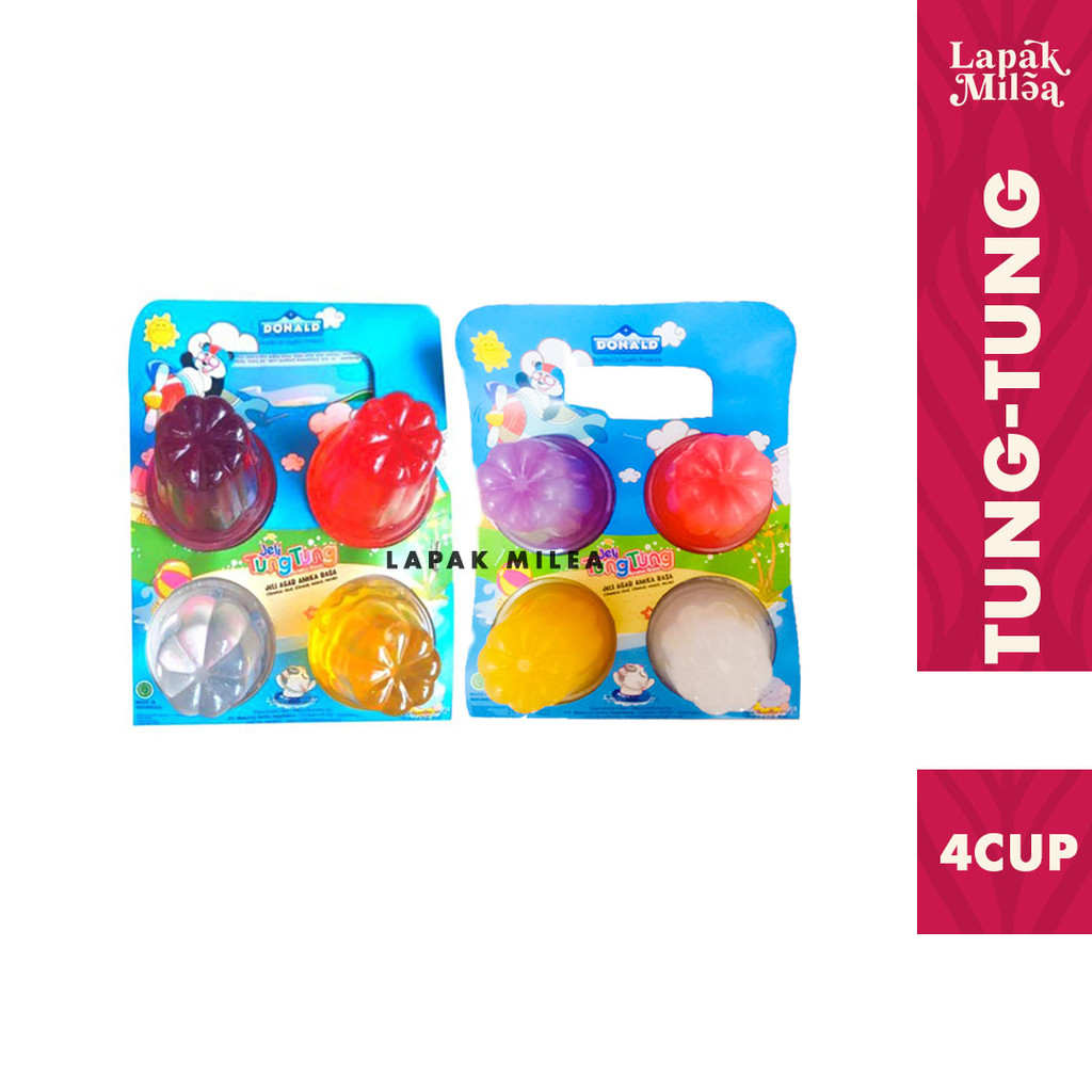 

Donald Jelly Pudiing Agar Tung Tung 1 Pack Isi 4 Cup