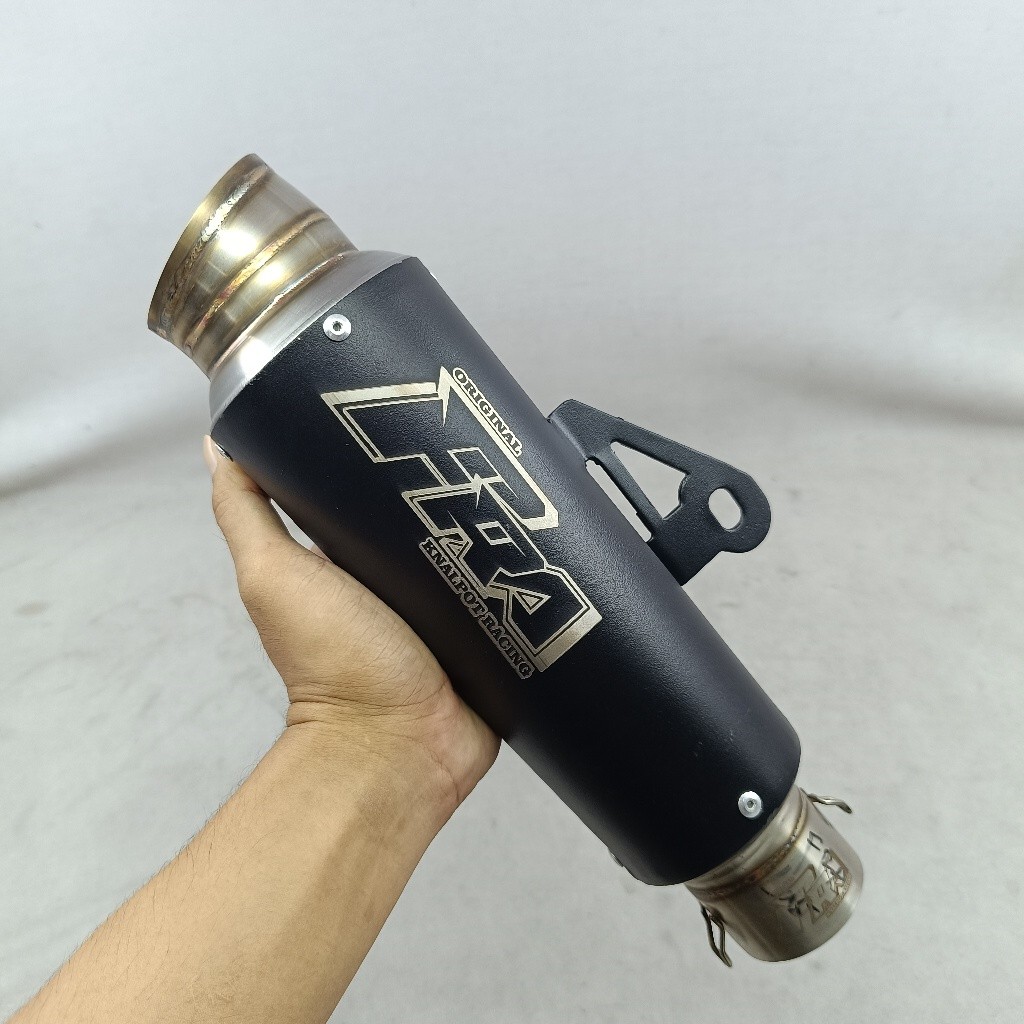 Silincer Knalpot HRX Kompetisi Black Coating Stainless Original Crf Klx Dtracker Vixion Satria Fu So