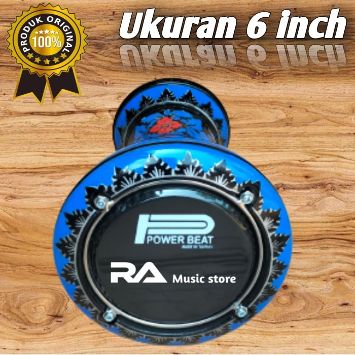 Darbuka kayu mini 6 inch  hitam biru - Darbuka saja