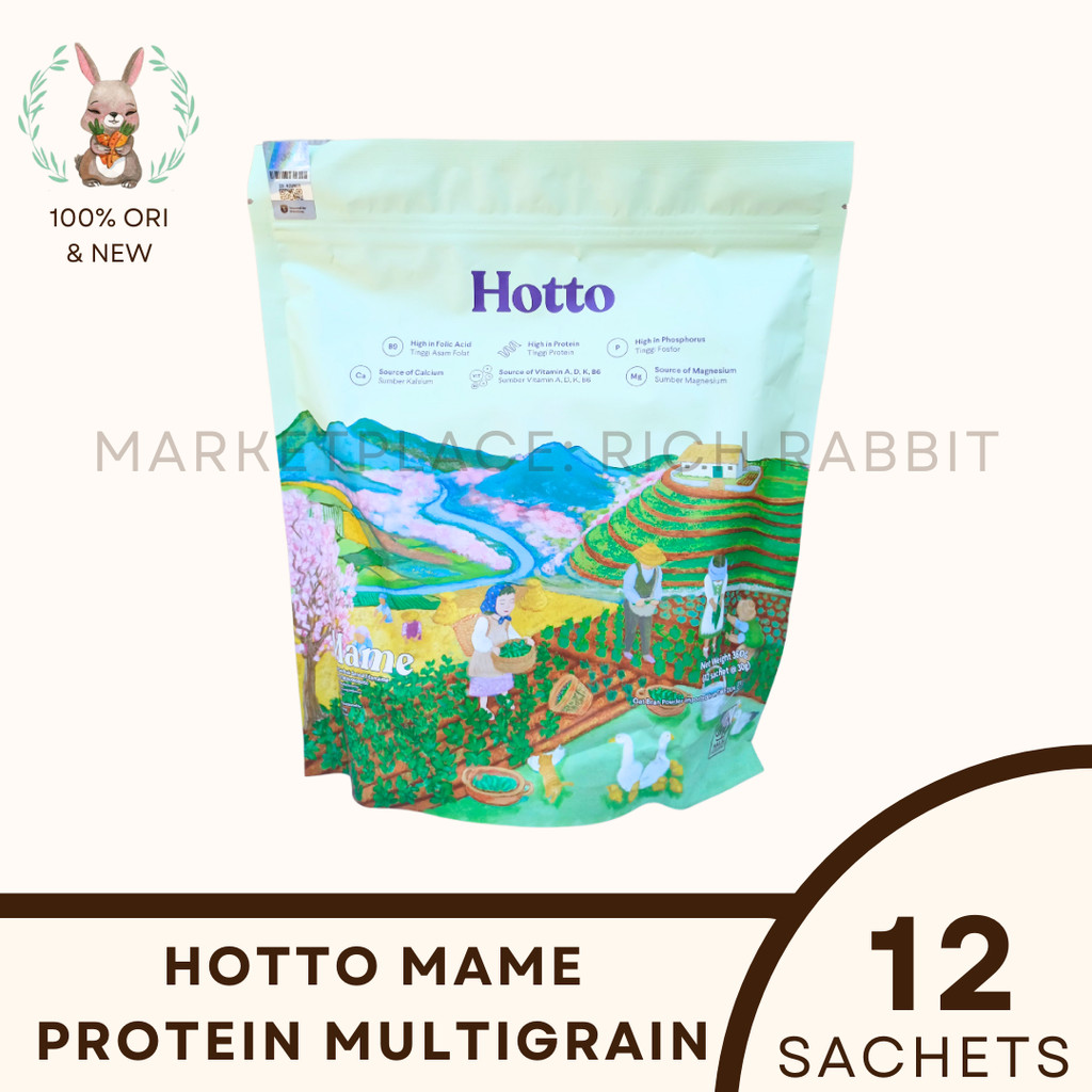 

Hotto Mame Protein Multigrain Promo Suplemen Cemilan Sehat Meal Replacement Diet Rich Rabbit 100% ORI 1 Pouch Sachet