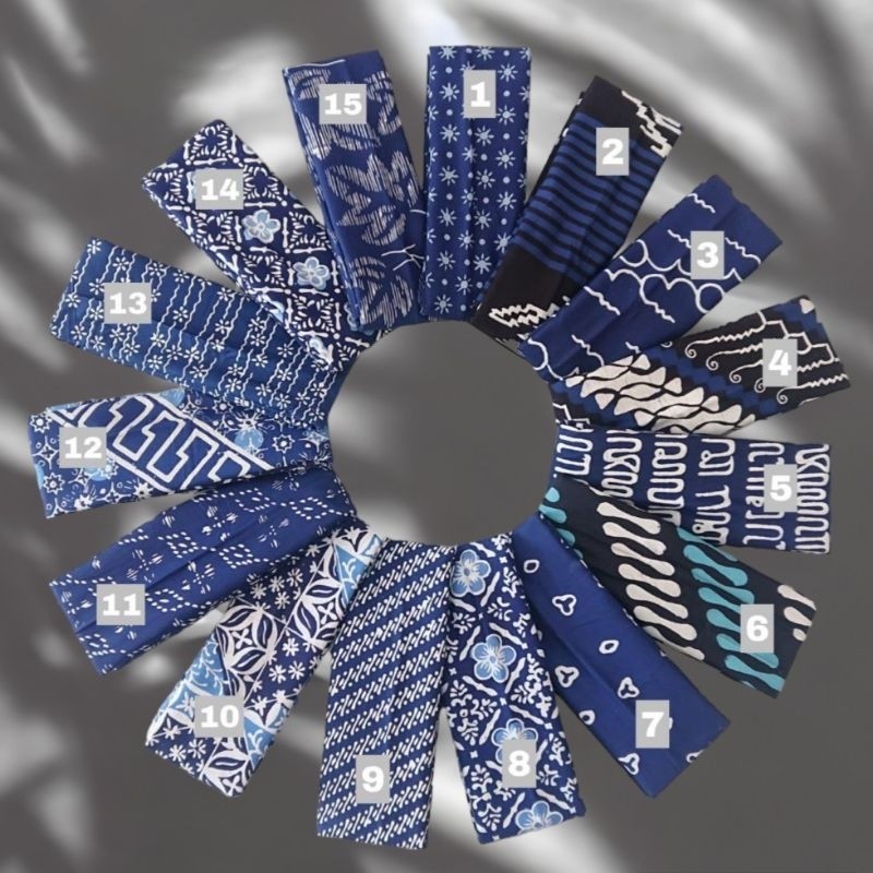 TERMURAH KAIN Batik Cap Garutan Warna Navy Biru Dongker Navi 2x1 Meter