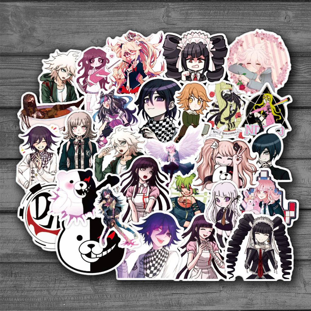 

50pcs Danganronpa stickers for children kids guitar cans Fridge Laptop car sticker pack set anime stickers Suitcase