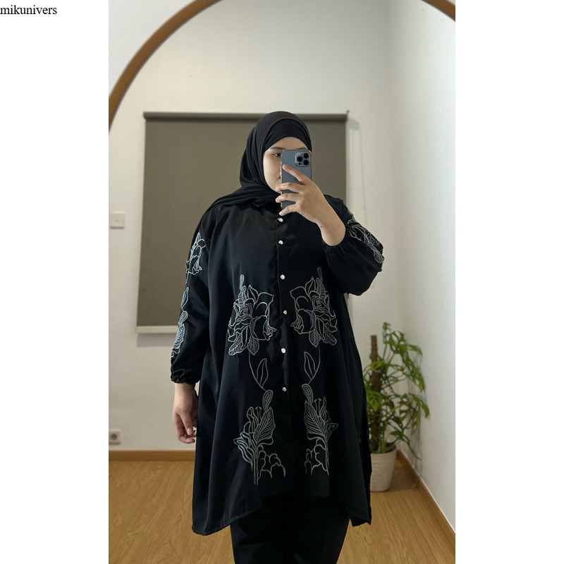 MAHDA SHIRT LD 150cm BAJU WANITA BORDIR JUMBO