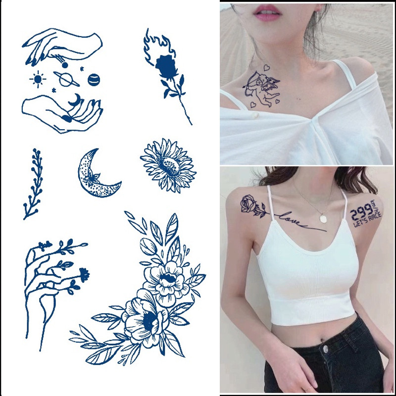 

Stiker Tato Semi Permanen 18x11cm - Waterproof & Tahan Lama, Desain Elegan untuk Body Art & Tattoo Sementara GZ-063