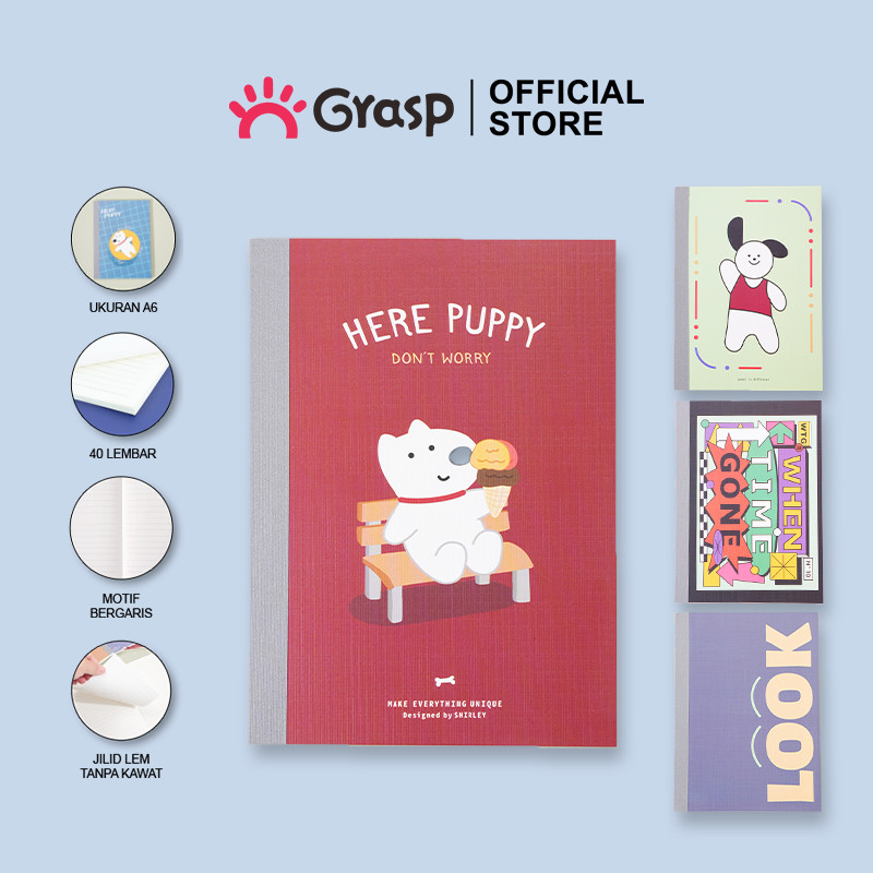 

GRASP Notebook Buku Tulis A6 40 Lembar Motif Aesthetic Memo Stick Notes Kertas Lucu NB001