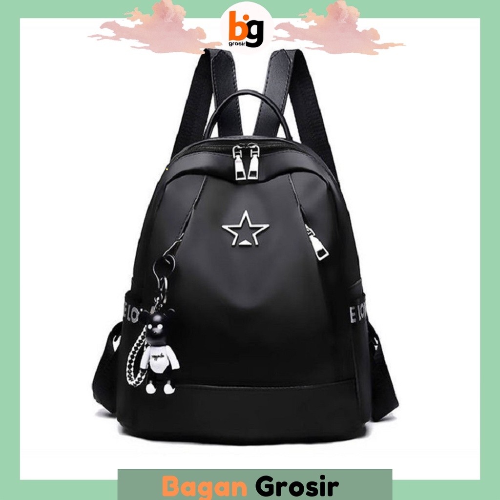 [PREMIUM ORIGINAL] BG / COD / TAS RANSEL CEWEK ABG KEKINIAN MOTIF BINTANG IMPORT RANSEL BATAM / BACK