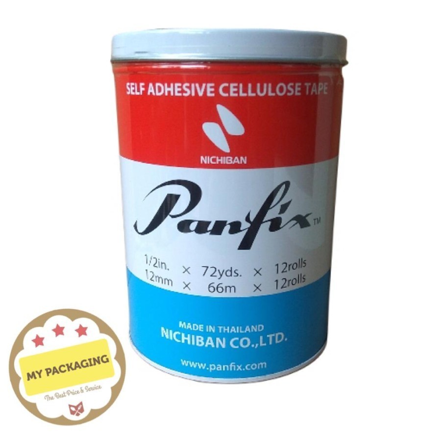 

Alat Tulis - SOLASI BENING PANFIX 1/2 inch 12mm x 66m Selotip Isolasi 1/2 inch - 12buah atau 1 kaleng