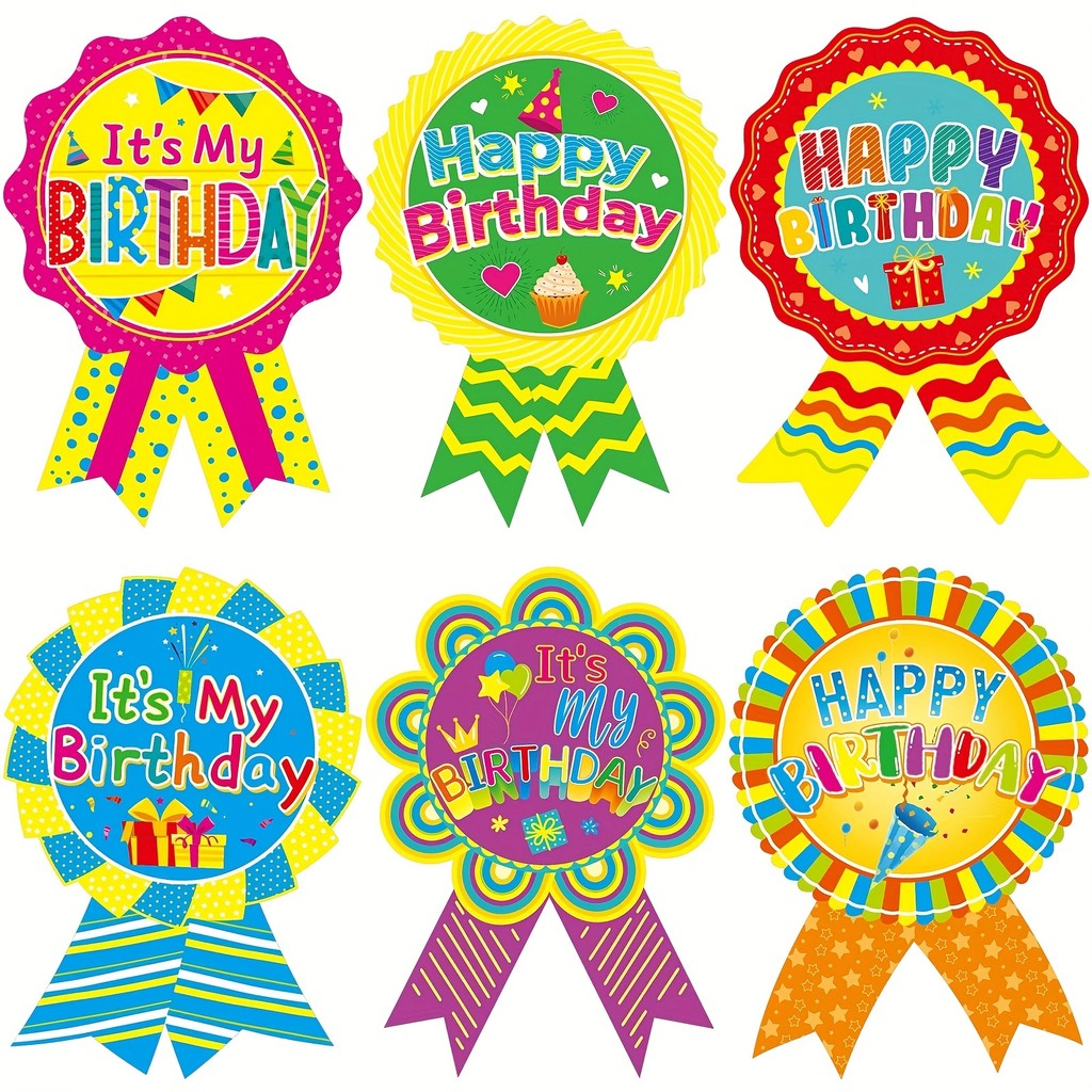

120 Pieces Happy Birthday Stickers Birthday Badge Stickers It's My Birthday Stickers Homeschool Birthday Party Decorations