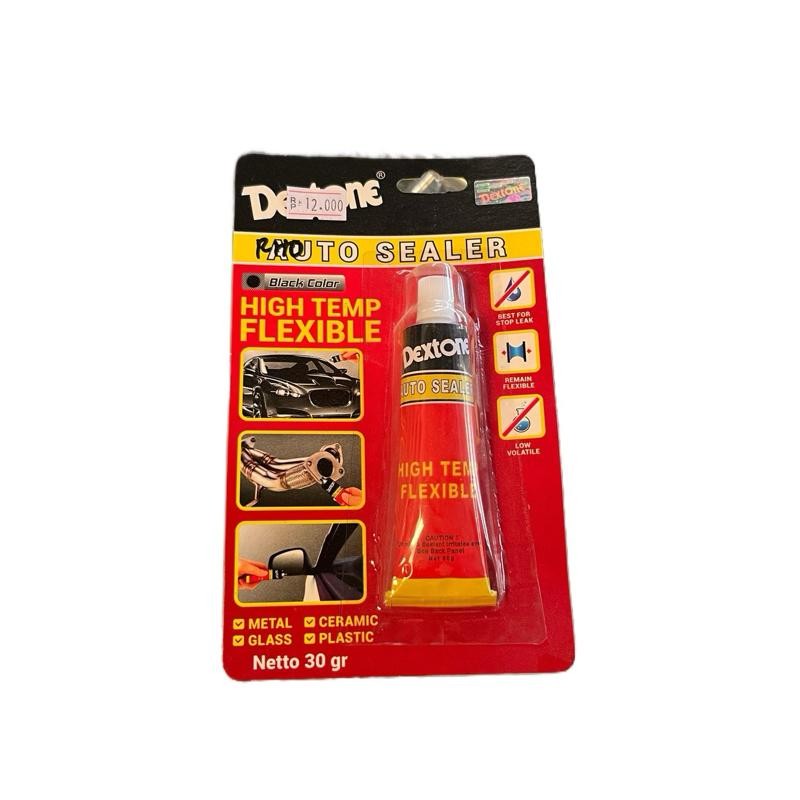 

DEXTONE Auto Sealer Hitam 30gr/70gr - Lem Silikon Waterproof Serbaguna untuk Mobil, Motor, & Rumah Tangga