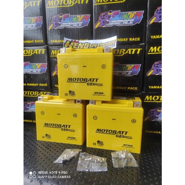 PUJEGANSHOP Aki Motobat Nmax Aerox Cbr Fu Sonic klx,Vario125 150 Aki motobatt mtz6s , Aki motobat Fu