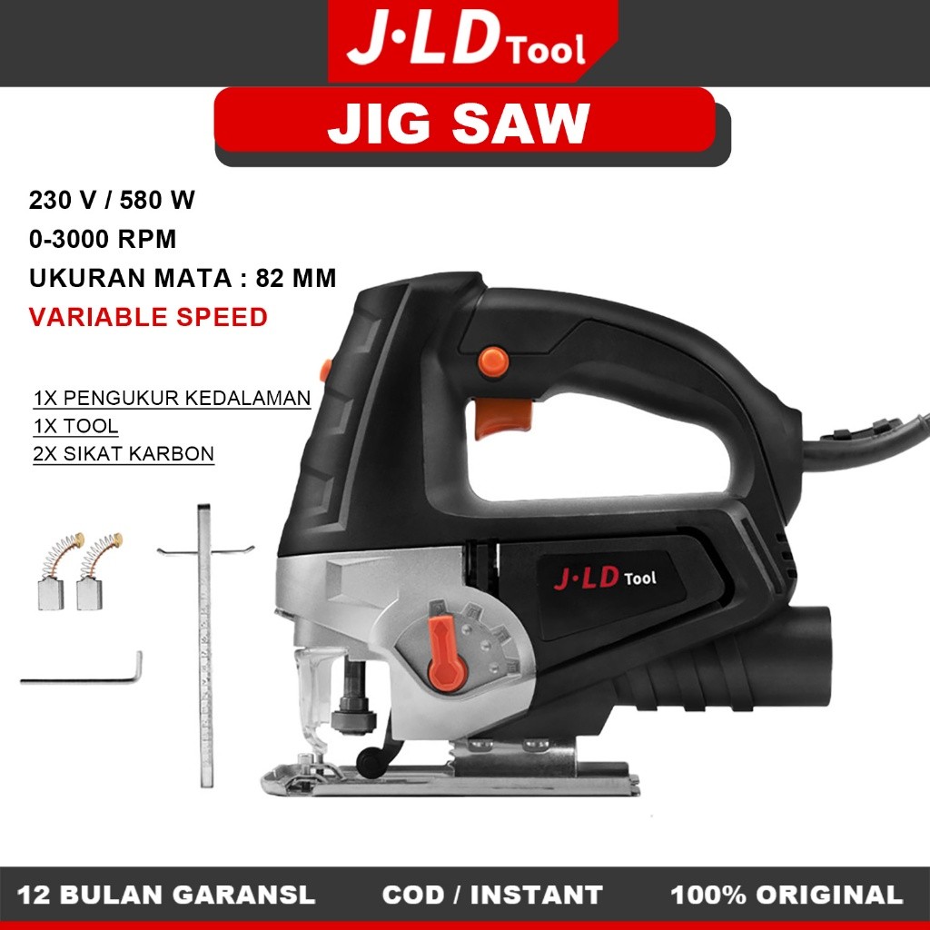 JLD Jig Saw Laser 580Watt Gergaji Listrik Mesin Potong Jigsaw jld tools Mesin Gergaji Ukir Jigsaw Un