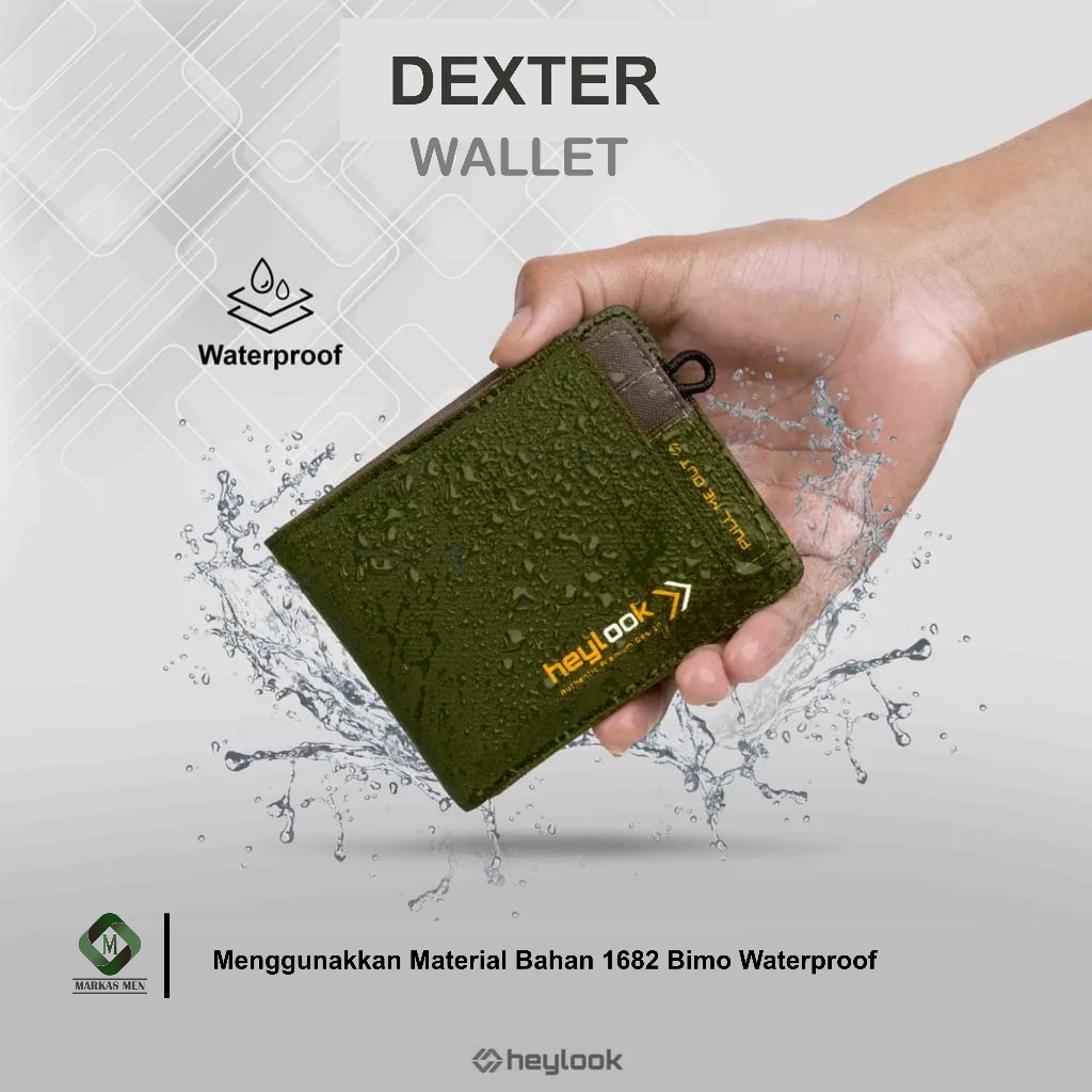 HEYLOOK DEXTER Dompet Pria Cowok cowo anti air Waterproof Keren terlaris terbaru