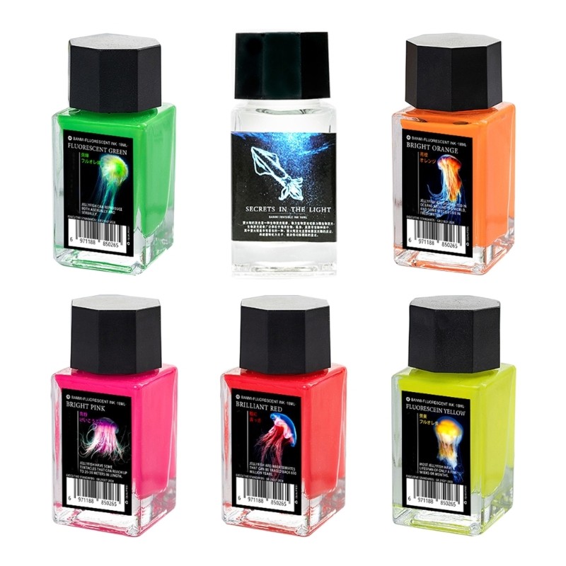 

18ml Colorful Invisible Ink With UV Light For Illustrations, Art Calligraphy, Drawing, Calligraphy Ink For Glass Dip Pen