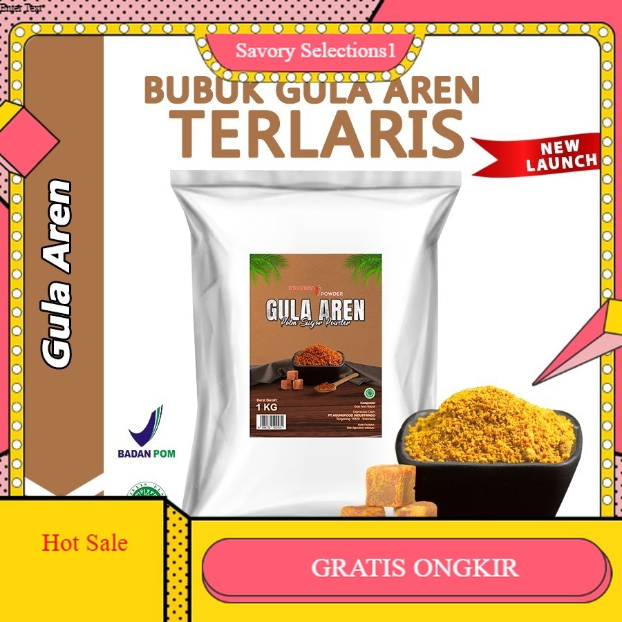 

【SAVORY】DISKON!! [TOPPING] Gula Aren Premium Bubuk 1 Kg Palm Sugar Gula Semut Organik