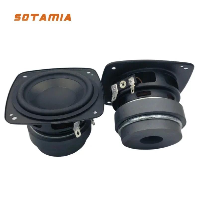 SOTAMIA 2Pcs 3 Inch Full Range Speaker Audio 4 Ohm 25W Portable Speaker Hifi Music Home Theater Loud
