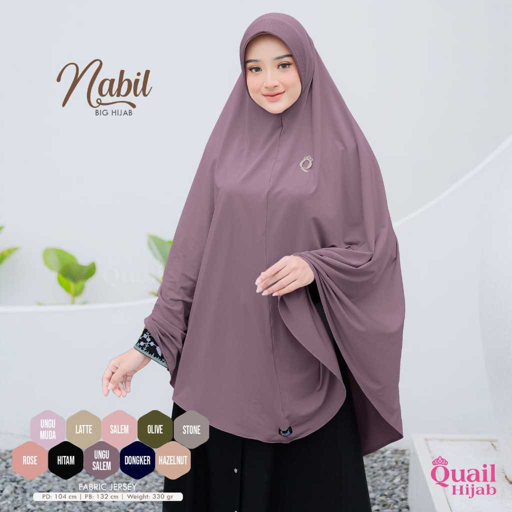 Nabil Big Hijab Original Quail Hijab Wanita Jersey Deluxe Luna.idn