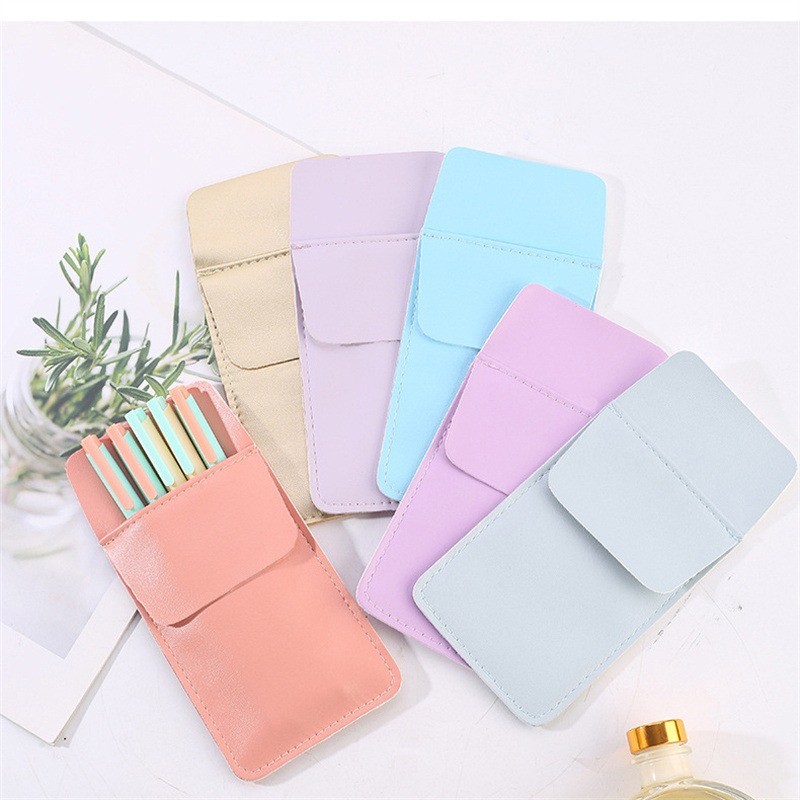 

PU Leather Pencil Bags for Clothes Pocket Doctor Nurse Staff Leak-proof Pen Pouch Hospital Business Pen Holder Supplies