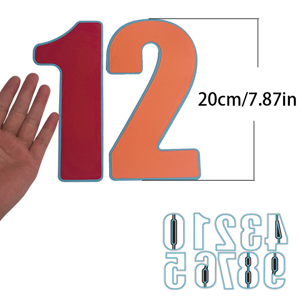 

20CM Big Numbers Metal Cutting Dies Stencil Template For DIY Scrapbooking Embossing Paper Greeting Card Album Decor Craft