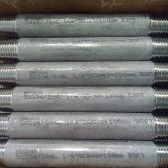 Pipa Nepel SS304 Sch40 1/2" inch x 8cm / Pipa Neple SS304 SCH 40