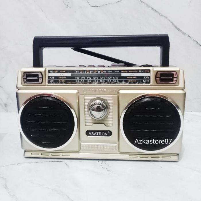 TERLARIS Radio Asatron R-1119 Radio Bluetooth Radio 4 Band Fm/Tv/Am/Sw Radio