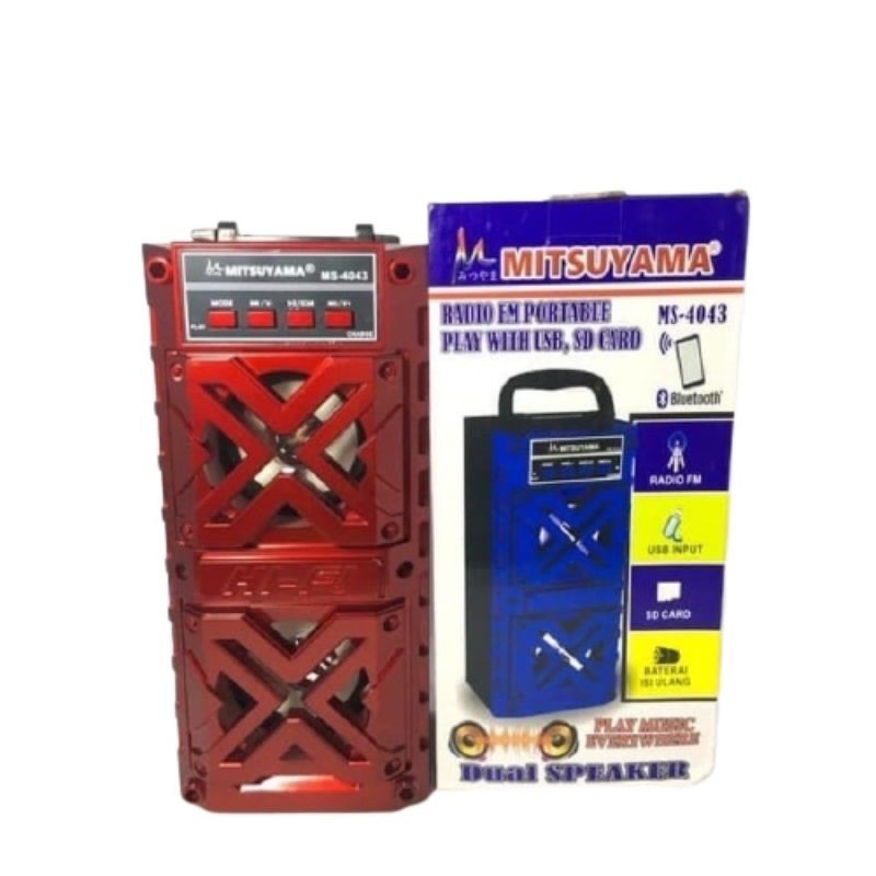 Speaker Bluetooth Portable Radio Mitsuyama MS-4043