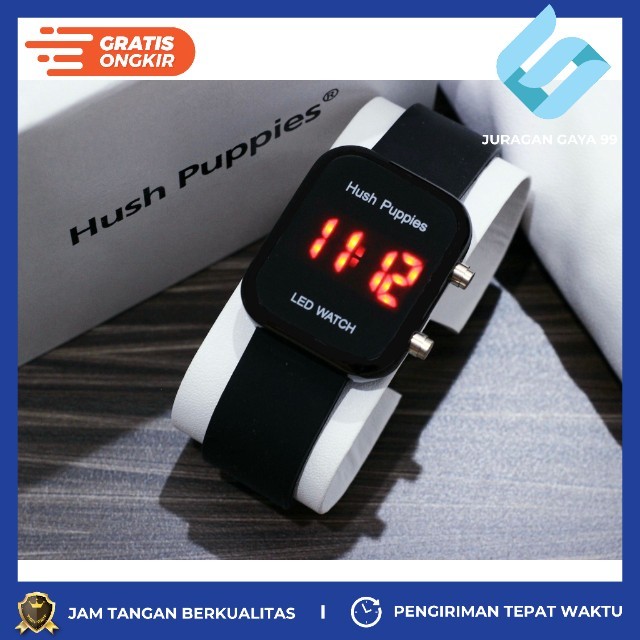 Jam Tangan Wanita Fashion Hush Puppies TW 6858 LED Touch Watch - Bisa Bayar Ditempat - COD - Murah