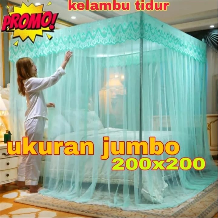 kelambu anti nyamuk 200x200 tebal jumbo / kelambu lipat dewasa 200x200 / Kelambu kamar tidur modern 