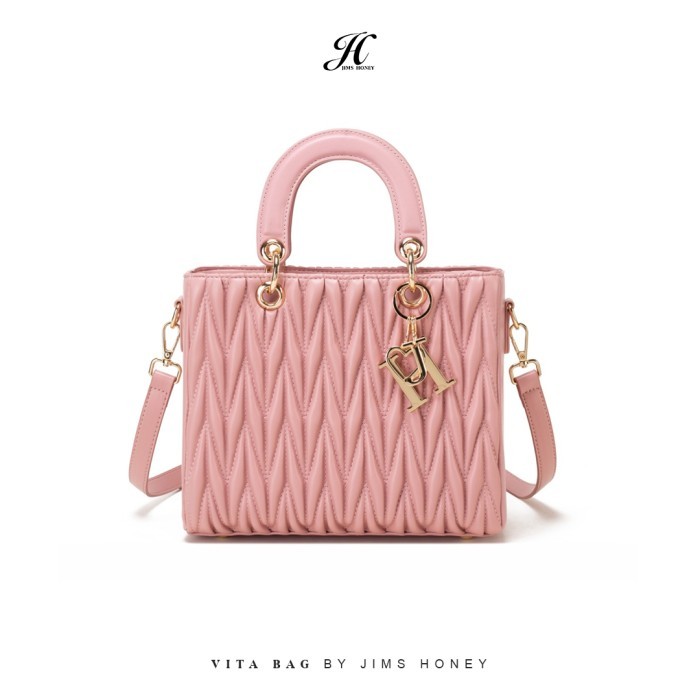 "W.H.Sw" - READY STOCK JIMS HONEY TAS SELEMPANG WANITA VITA BAG - DUSTYPINK