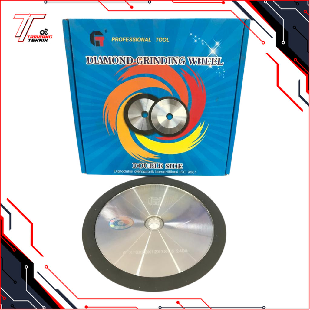 MATA ASAH / DIAMOND ASAH/ DIAMOND GRINDING WHEEL 2 SISI 6'' #240 GT JAPAN