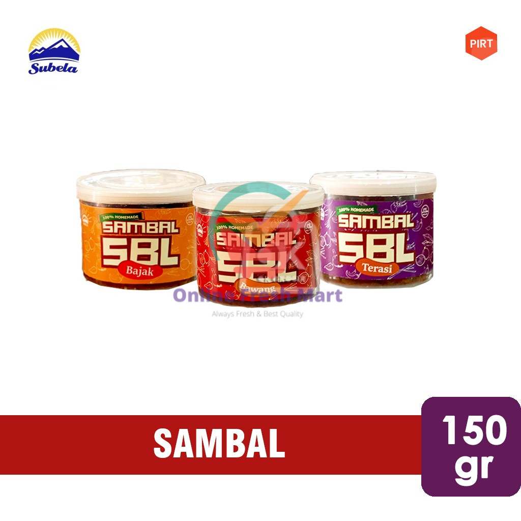 

Sambal Bawang / Bajak / Terasi SUBELA (150 gr) - Online Fresh Mart Denpasar