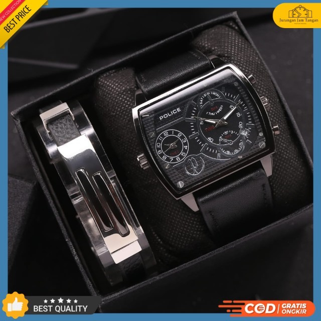 Jam Tangan Pria Police Sport LS 6780 Plus Gelang - Bisa Bayar Ditempat - COD - Grosir